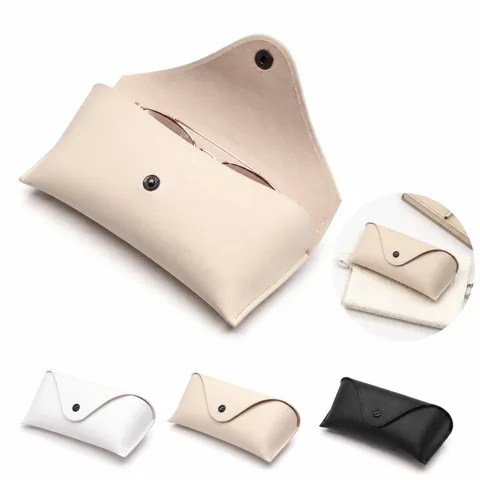 PU Snap Closure Soft Eyeglasses Case for Glasses 2