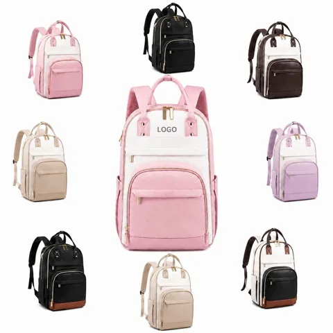 Ladies USB Charging Laptop Backpack with Padded Sleeve