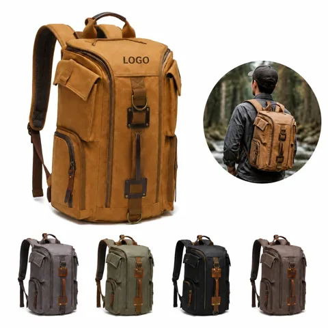 Canvas Laptop Backpack with Durable Travel Design