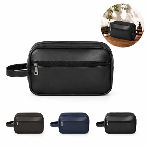 PU Leather Toiletry Bag with Water-Resistant Travel 2