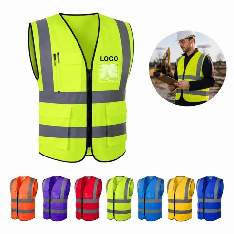 High-Visibility Safety Reflective Vest with 360-Degree