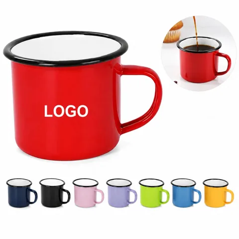 Rustproof Enamel Mug for Hot & Cold Drinks, Camping & Daily