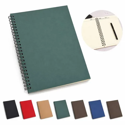 A5 Kraft Spiral Notebook, Solid Color, Durable Paper for Everyday Use 2