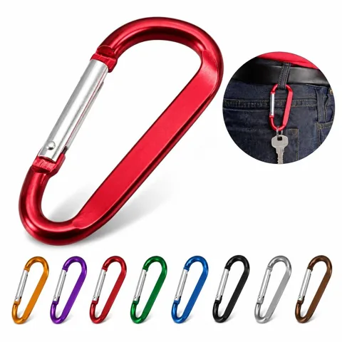 Aluminum Alloy D-Ring Carabiner Keychain with Spring Gate 2