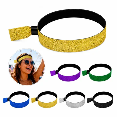 Custom Woven Wristbands with Locking Bead, 9/16" Width 2
