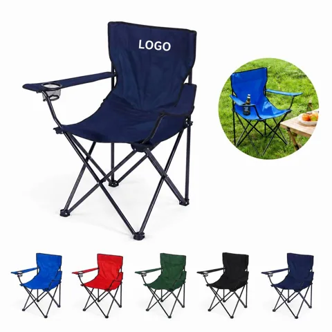 Foldable Camping Chair with Cup Holder and Carry Bag