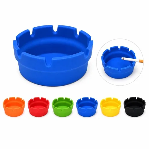 Portable 8-Slot Silicone Ashtray with Non-Slip Base 2