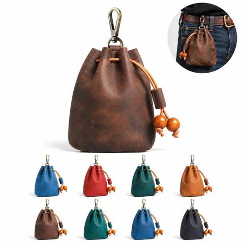 Genuine Cowhide Leather Key Chain Bookmark with Secure Snap 2