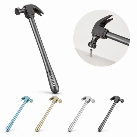 2-in-1 Claw Hammer Pen with Refillable Ink, Durable Metal