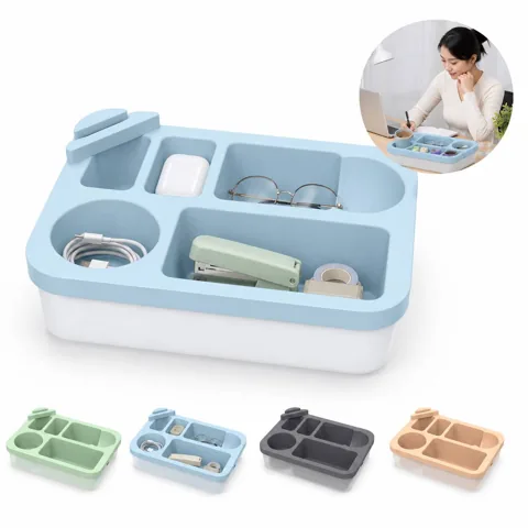 Non-Slip Silicone Sofa Tray with Phone Stand 2