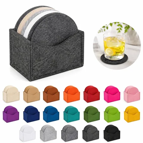 Non-Slip Felt Drink Coasters for Tabletop Protection 2