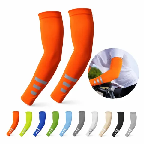 UV Protective Cooling Arm Sleeves with Reflective Strips 2