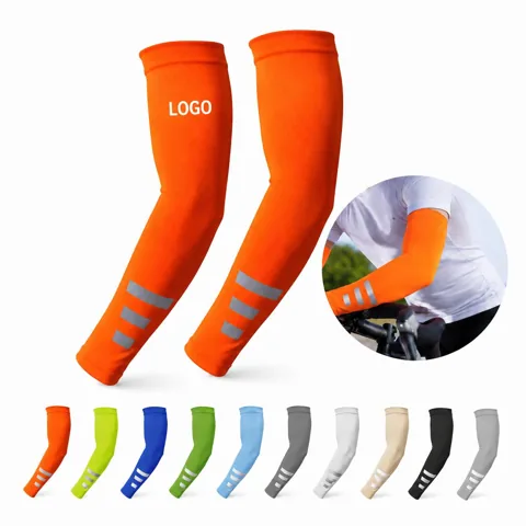 UV Protective Cooling Arm Sleeves with Reflective Strips
