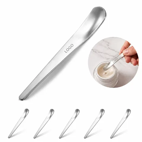 Stainless Steel Long-Handled Flat Dessert Spoon, 6.9 Inch