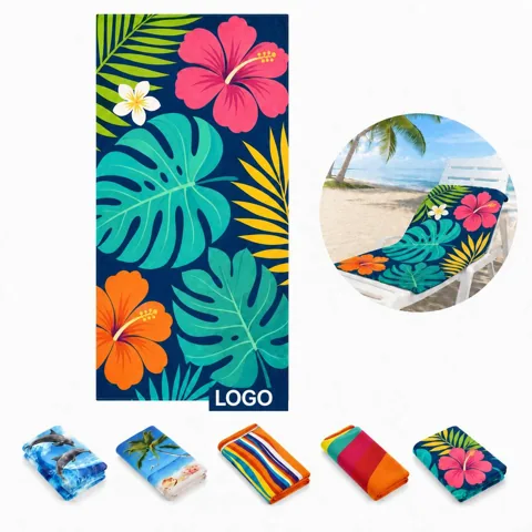 Custom Microfiber Beach Towel Quick-Dry Portable