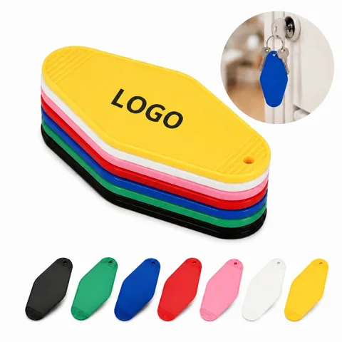Hotel Keychain with ID Tag for Room Keys, Durable Travel