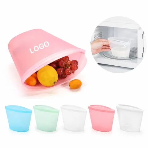 Reusable Silicone Food Storage Bags, Leak-Proof Airtight