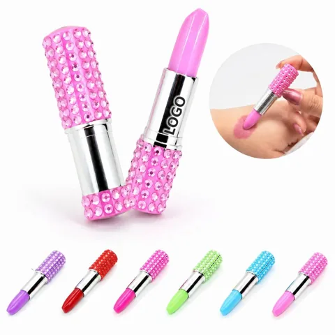 Cartoon Rhinestone Lipstick Ballpoint Pen for Writing