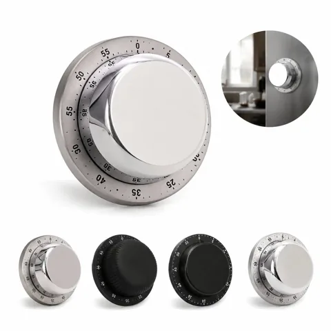 Magnetic Stainless Steel Mechanical Timer, 60-Minute 2