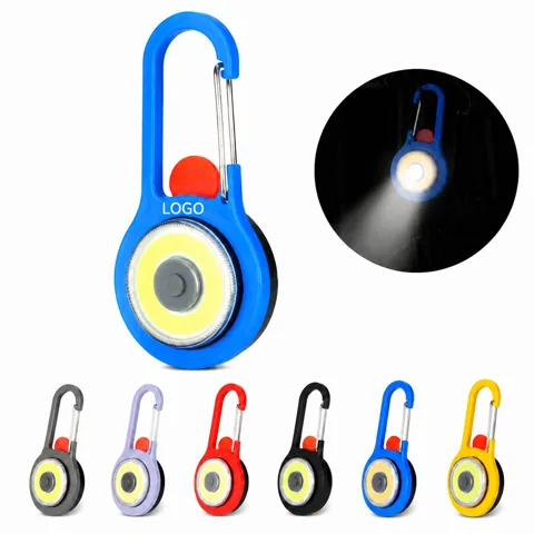 COB LED Carabiner Flashlight for Outdoor Hiking and Camping