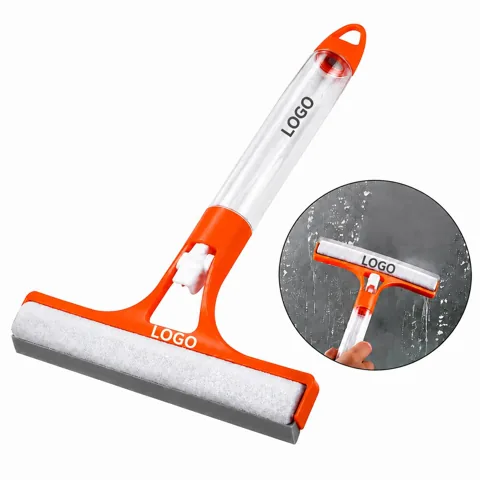 3-in-1 Silicone Glass Squeegee with Spray Bottle for Everyday Use