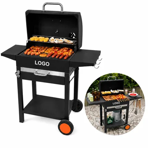 Portable Charcoal BBQ Grill with Foldable Stand