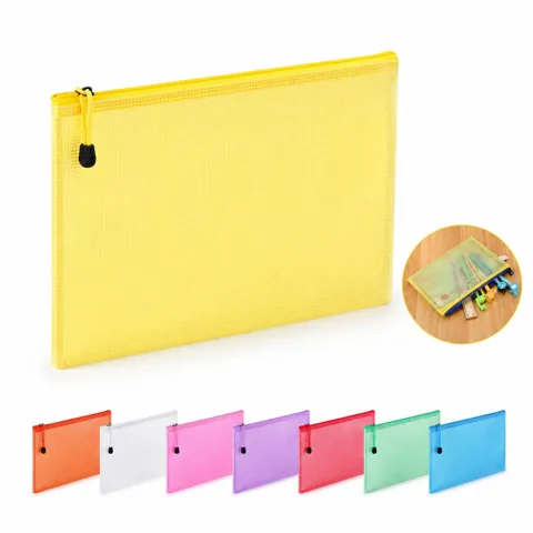 A4 Water-Resistant Mesh Zipper Document Pouch for Everyday Use 2