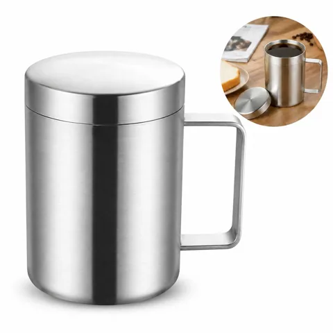Stainless Steel Insulated Coffee Mug with Spill-Resistant 2