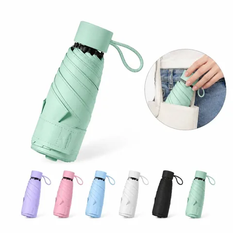 Compact Capsule Umbrella Portable Mini Rain Protection for Everyday Use 2