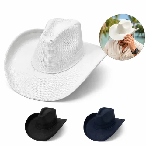 Eco Paper Cowboy Hat with Wide Brim for Sun Protection 2