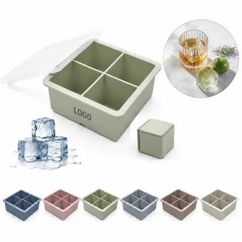 Custom Silicone Ice Cube Trays with Lids, Flexible