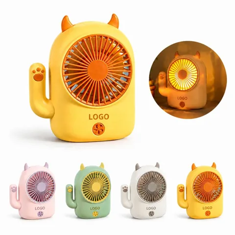 Lucky Cat 2-Speed USB Mini Fan & Night Light