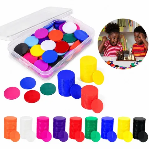 Translucent Bingo Counting Chips Game Tokens for Kids Adults 2