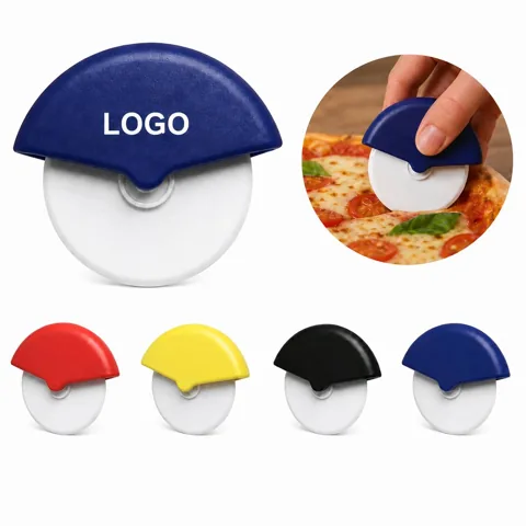Custom Logo Round Pizza Cutter with Sharp Stainless Steel