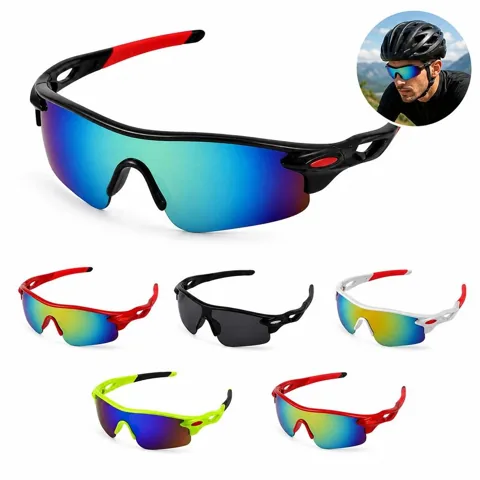 UV400 Cycling Sunglasses with Impact-Resistant Wraparound 2