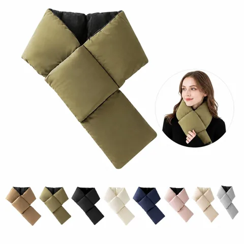 Fleece-Lined Crossover Scarf with Hidden Pocket 2