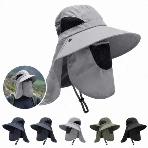Packable Wide Brim Sun Hat for Fishing Hiking Travel 2