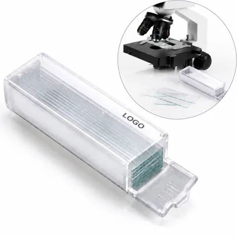 5 Pre-cleaned Glass Microscope Slides with Plastic Case