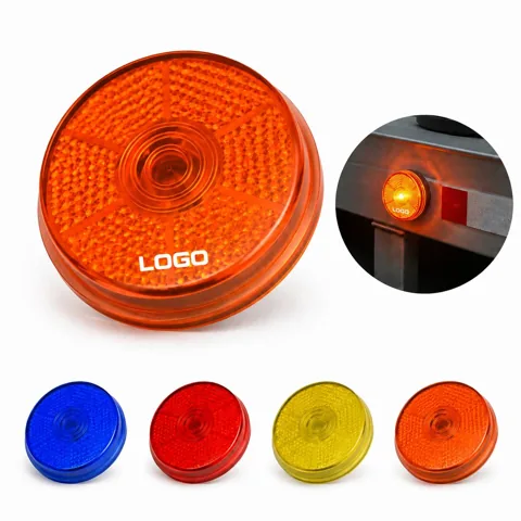 Round Clip On LED Safety Light with Flashing Mode
