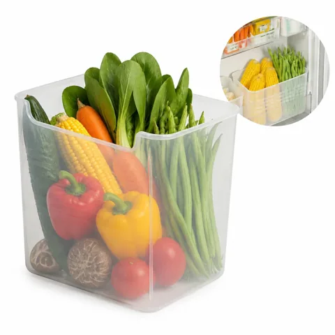 Stackable Fridge Organizer Containers with Airtight Lids, 2