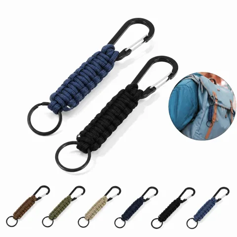 Survival Paracord Keychain Woven Rope for Camping Hiking 2