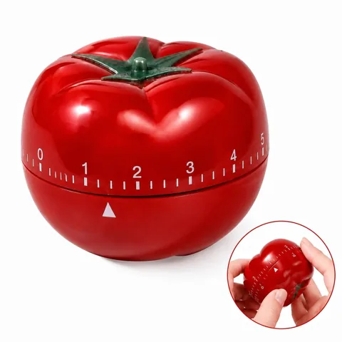 Tomato-Shaped Mechanical Kitchen Timer, 60-Minute 2