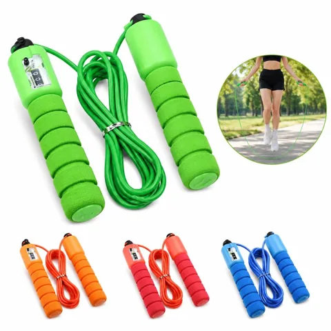 Adjustable Non-Slip Counting Jump Rope for Fitness Training 2