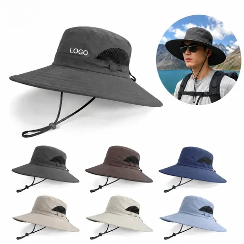 Wide Brim UV Protection Outdoor Sun Fishing Bucket Hat