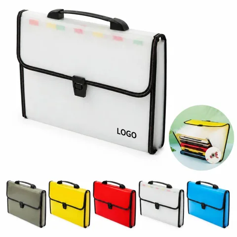 A4 Expandable File Folder with Handle, Multi-Divider