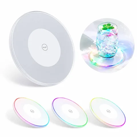 Glow-in-the-Dark Coasters, Colorful Luminous Drink 2