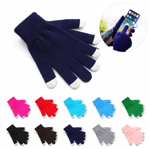 Unisex Knitted Touchscreen Gloves Stretch Texting Mittens 2