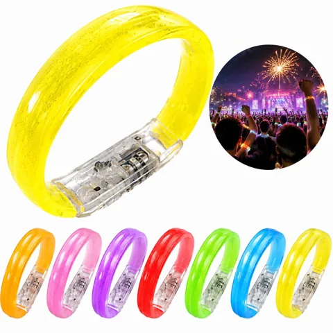 LED Acrylic Bracelet Glow in Dark Fluorescent Light Up 2