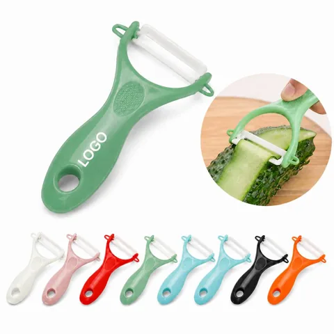 Y-Shaped Ceramic Peeler with Ergonomic Handle, Rust-Free