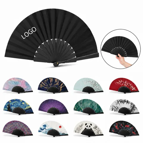 Custom Traditional Folding Fan with Clack Sound, Handheld